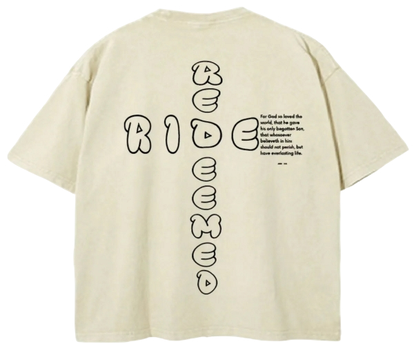 Ride Redeemed Cross Design Beige
