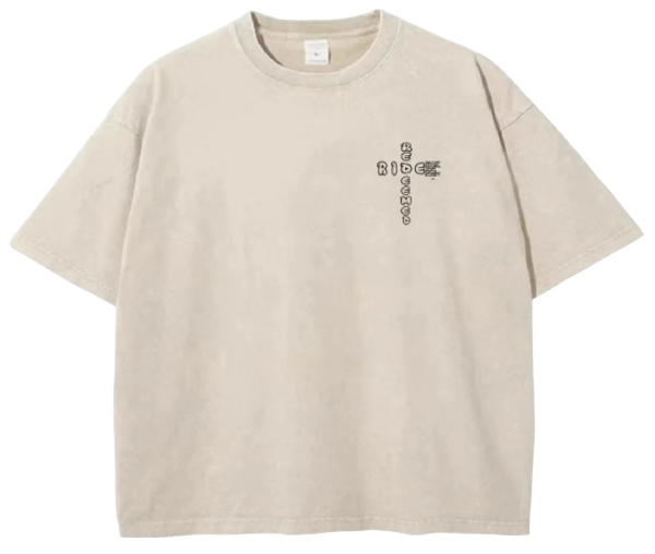 Ride Redeemed Cross Design Beige